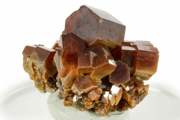 Deep Red Vanadinite Crystal Cluster - Large Crystals #368102